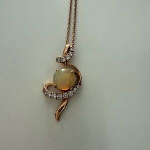Le Vain Rose Gold Opal Necklace
